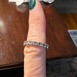 Pandora Sparkling Row Eternity Ring Silver Size 7